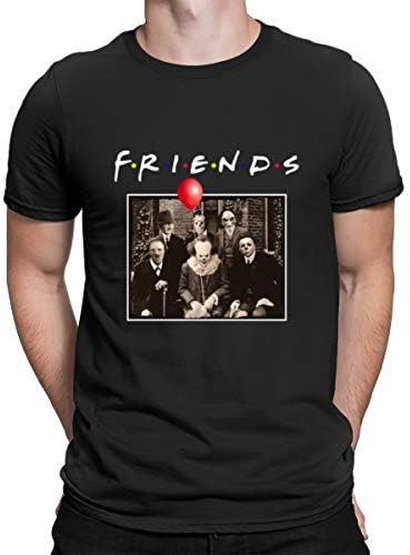 Friends Horror Halloween T-Shirt Michael Myers Jason Horror Scary Movies Gift Tee Shirt for Women Men