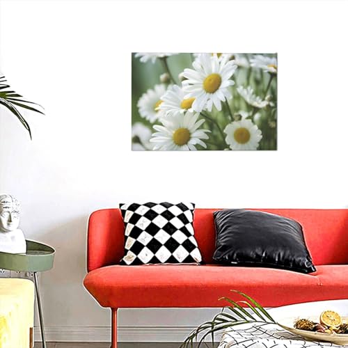 Tableau marguerites et décoration murale pour salon ou chambre 45x30