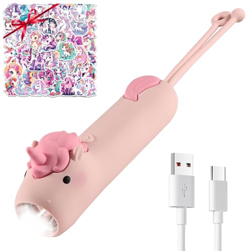 Joycabin Lampe de poche LED pour enfant - Rechargeable - En silicium - Petite lampe de poche pour enfant - Avec cordon - Intensité variable - Éclairage d'extérieur portable pour camping, randonnée