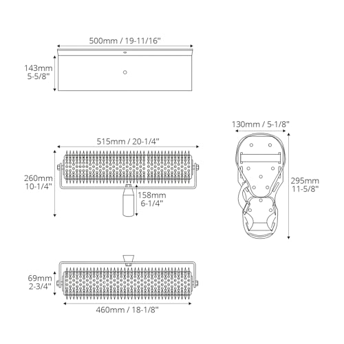 QWORK® Bodenbeschichtung Set, Epoxid Spike Schuhe, Entlüftungsroller 50 cm mit spritzschutz