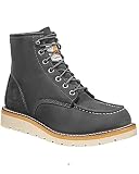 Carhartt 6' Moc Toe Work Boots for Women – Soft Toe, Slip Resistant Wedge Outsole, Steel Shank, EVA Cushion Insole, Dark Grey - 10 M