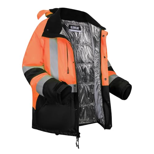 Image of Ergodyne Unisex Glowear 8390 Hi-vis Winter Jacket With Amplifire Heat Reflective Lining - Type R, Class 3