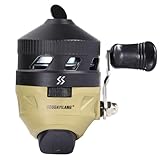 Sougayilang Kid Spincast Fishing Reel,Dial-Adjustable Drag Trouble-Free Push-Button Bait Casting Design Pre-Spooled with Fishing Line