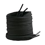 QUXVUIS 305 cm Lange, robuste Hockeyschnürsenkel, Sportzubehör, entwickelt als Ersatz für Eishockey Schlittschuhe, stabil und geeignet für Eiskunstlauf, tragbare Rollschuhe, Schwarz, Länge 305 cm