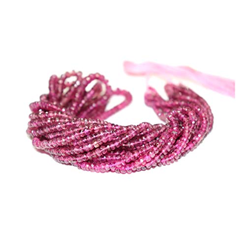 Tourmaline rose perles rondes 3-4mm en pierre naturelle pour création de bijoux
