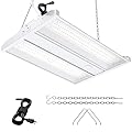 HYPERLITE 105W Linear LED High Bay Light 14175LM, 135 LM/W Low Bay, 1-10V Dimmable US Plug High Bay Led Lights, 5000K 1.3ft LED Linear Hanging Lights for Workshops Garages Barns
