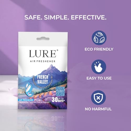 Image of LURE Gel Pocket Air Freshener For Bathroom, Toilet, Home | Germ Protection | Last Upto 30 Days - French Valley 10 Gm (Pack Of 6)