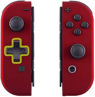 eXtremeRate Soft Touch Black Joy con Handheld Controller Housing (D-Pad Version) with Full Set Buttons, DIY Replacement Shell Case for Nintendo Switch Joycon & Switch OLED Joy con