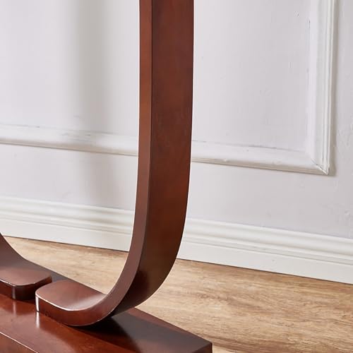 Mesa auxiliar tipo consola de madera maciza para sofá y recibidor de 80cm 7