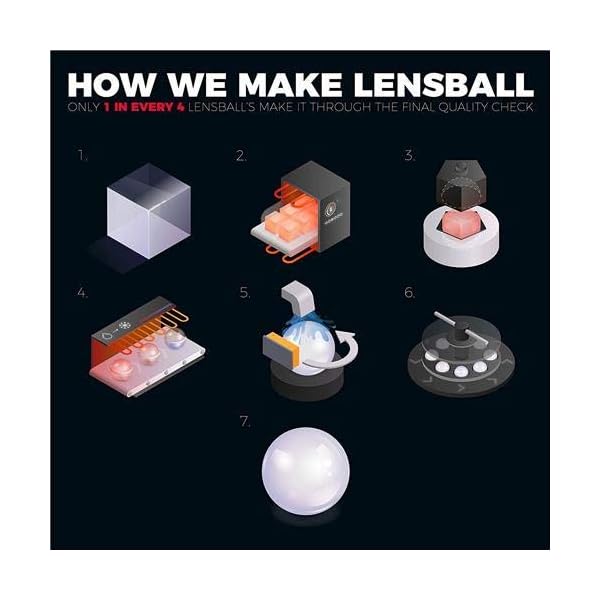 Originaler Lensball Pro 80mm Durchmesser, Glas Klare K9 Kristall Kugel Mit Mikrofaser Beutel Zum Tragen Und Säubern, Fotografie Zubehör – Bild 3