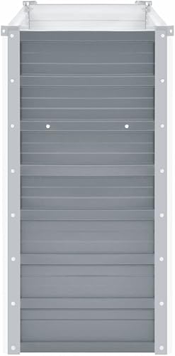 Miniatura 3 de vidaXL Jardinera de acero galvanizado, 63.0 x 15.7 x 30.3 in, color gris