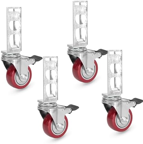 Iron Forge Tools Rolling Storage Rack Caster Wheels, Set of 4-3 I...