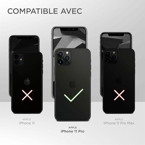 Coque silicone iPhone 11 Pro résolvant le risque de casse écran grâce aux bords surélevés