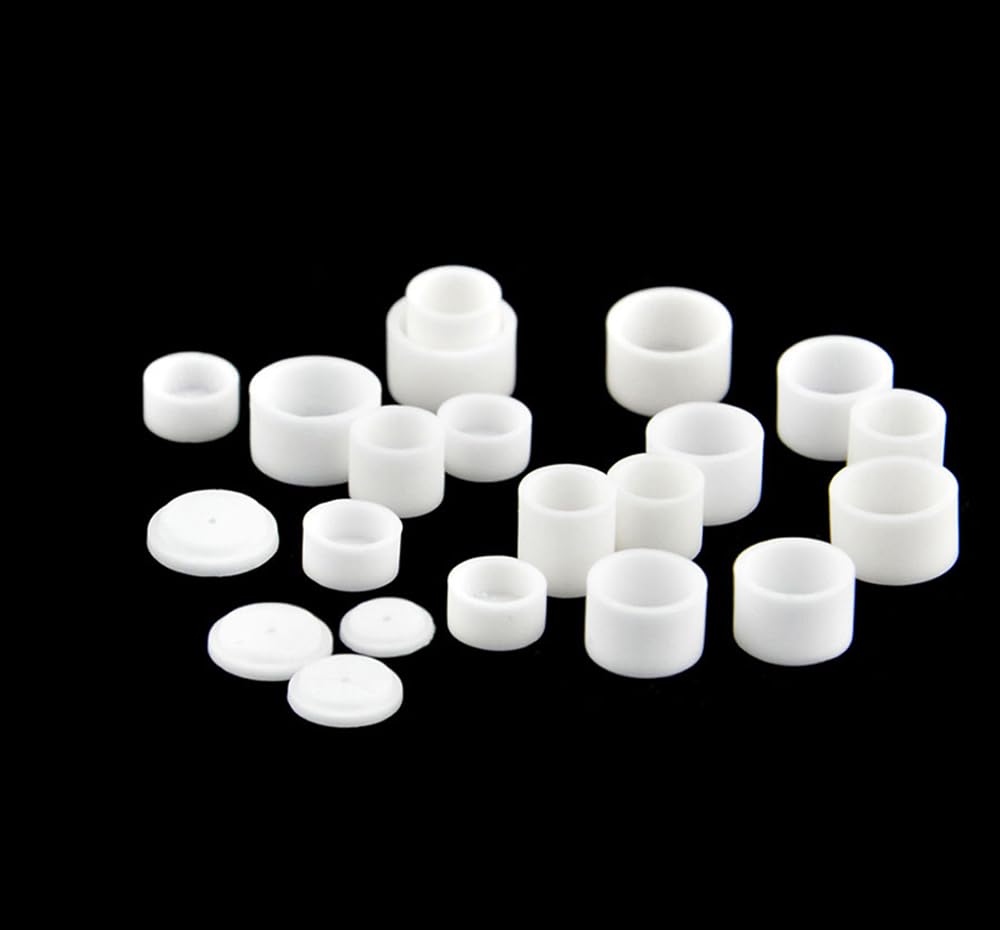 10 crisoles de corindón AL2O3 de alta pureza for pruebas de análisis térmico TGA DTA(6.7x7.1mm without Lid)