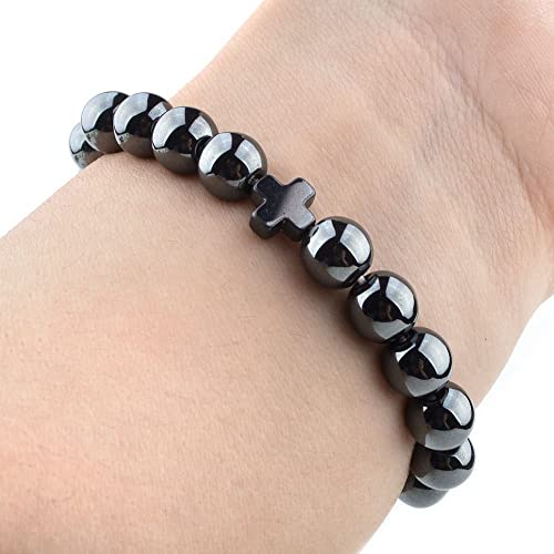 St John The Baptist Orthodox Brotherhood Christian Prayer Beads Bracelet – Hematite Beads –Youth/Adult Size!, Brown #TOP2