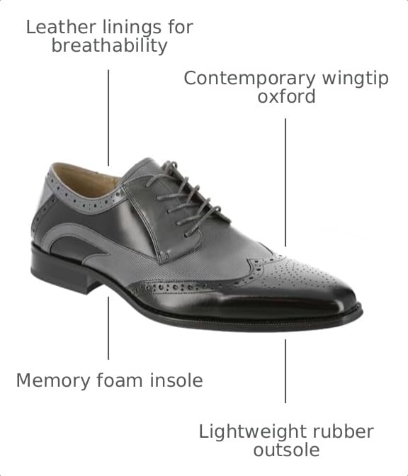Image of Stacy Adams Ivingale Wing Tip Lace-Up
