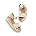DREAM PAIRS Women's Open Toe Buckle Ankle Strap Espadrille Platform Wedge Sandals,Size 9,Natural-Raffia,DWUMPS2504