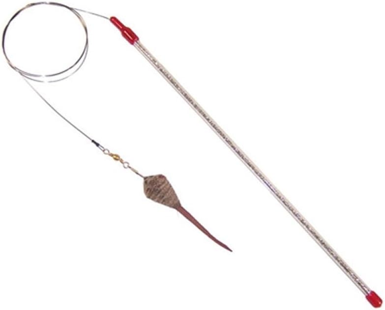 Go Cat Cat Catcher Teaser Wand with Mouse Cat Toy - Green Glitter Wand