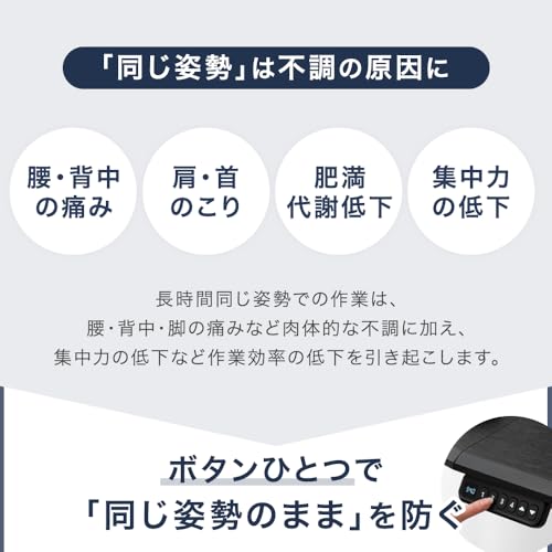タンスのゲン 昇降デスク 電動 幅160 高さ70～113 奥行60 昇降式 メモリ機能 耐荷重120kg 昇降式デスク パソコンデスク ゲーミングデスク 電動昇降デスク スタンディングデスク 45400127 (96851) [5]