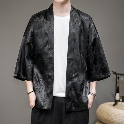 Kimono tradicional japonés samurái en jacquard para ropa exterior 4