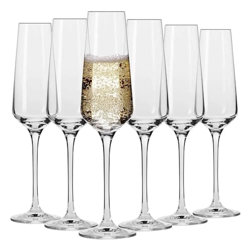 Image of Forestamart Champagne Flutes || Set of 4 || 200 ml || Wine Glass Set || for Home, Restaurants & Parties (4)