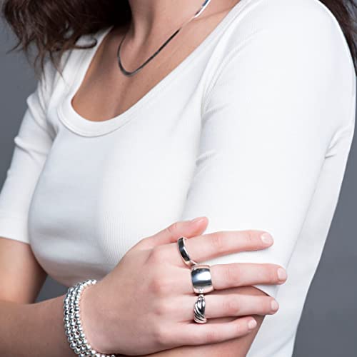 Silpada 'Hammered Cuff' Ring In Sterling Silver, Size 8, Size 8 #TOP6