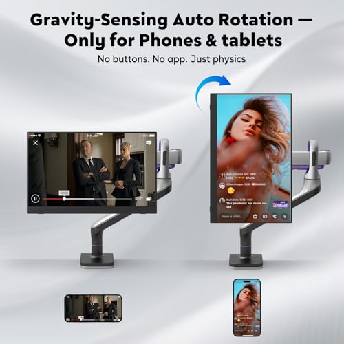 Image of 16 inch 2.5K Wireless Portable Monitor with Battery 8000mAh, 500 Nits HDR Display, 125% sRGB, USB-C / Mini HDMI External Travel Monitor, Auto Rotation, VESA Compatible for MacBook, iPhone, iPad, Windows