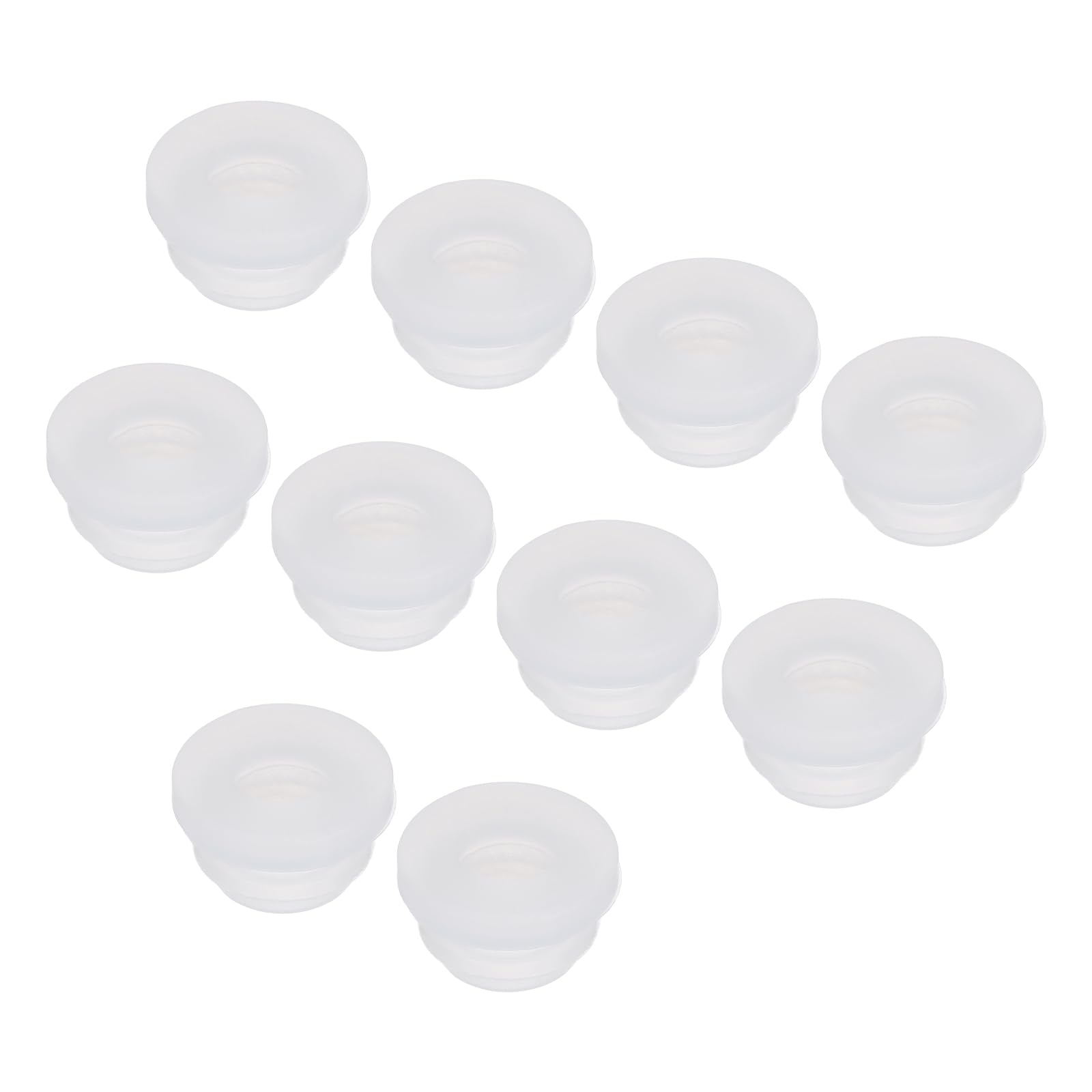 MECCANIXITY 10Pcs Snap Rubber Grommet Plug Mount Dia 7.5mm ID 5mm Narrow Groove Width 2mm Seal Anti-Scratch for Electrical Box Cable Pipes Transparent