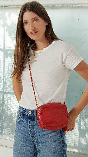 Madewell Women's Whisper Cotton Rib Crewneck Tee, Optic White, M #TOP1