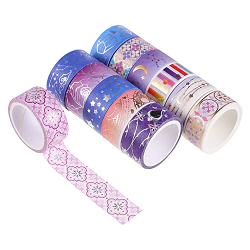 DIYEAH 12rollos Cinta Washi Tape Para Manualidades y Scrapbooking De Cósmicos Diseño De Estrellas y Para y Embellecimiento De Libretas