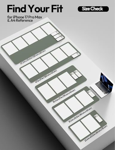 Image of YSAGi Leather Desk Pad Protector, Office Desk Mat, Large Mouse Pad, Non-Slip PU Leather Desk Blotter, Laptop Desk Pad, Waterproof Desk Writing Pad for Home (23.6 inch x 13.8 inch, Dark Green)