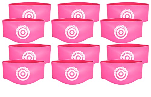Unique Sports Size Lace Bands Soccer Cleat Lace Cover (6 Pair), Neon Pink, Youth