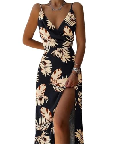 Robe d'été femme longue maxi coupe sexy et imprimé dégradé mode