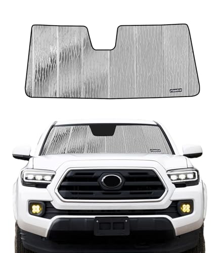Pigenius Windshield Sun Shade for Toyota Tacoma 2018-2023, Custom Front Window Sunshade - AstraGuard
