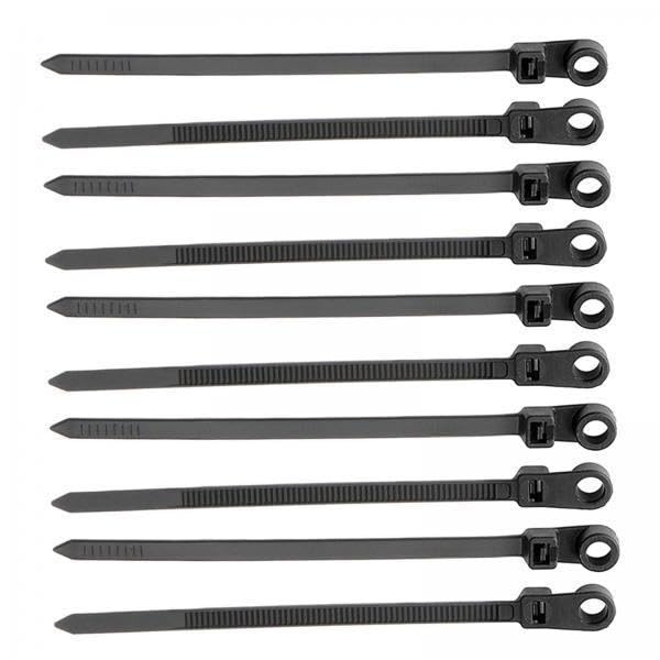 2x10 Pieces Nylon Zips Cable Ties Sturdy Bundle Strap for Home Office Engineer 0.48cmx20cm-image-0