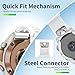 20mm Watch Band for Garmin Fenix 7S/6S/5S Plus/Fenix 8 43mm & Epix Pro 2 (42mm) - QuickFit Rose Gold Clasp Women's Soft Silicone Strap