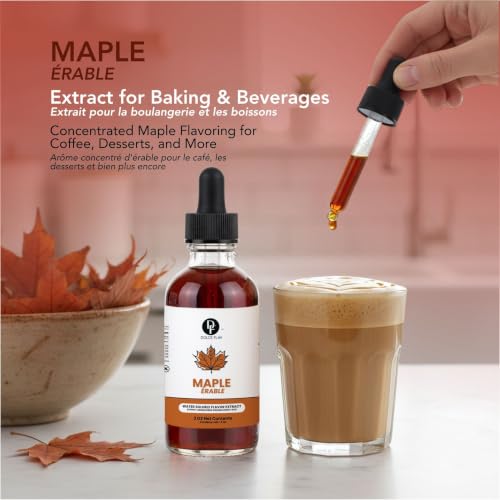 Image of Dolce Flav Maple Extract - 2 Ounce Water-Soluble Multipurpose Flavoring Ideal for Baked Goods, Beverages, Coffee, Desserts & Ice Cream - Perfect Kitchen Gift for Holidays
