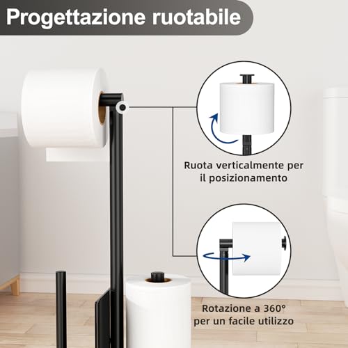 Susswiff Piantana Portarotolo e Scopino - Porta