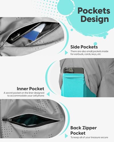 Image of maamgic Mens Running Shorts with Compression Liner 5 inch Quick Dry Zip Pocket | Anti-Chafe, Perforated Fabric, Breathable, Stretch, Towel Loop, Athletic, Workout, Gym