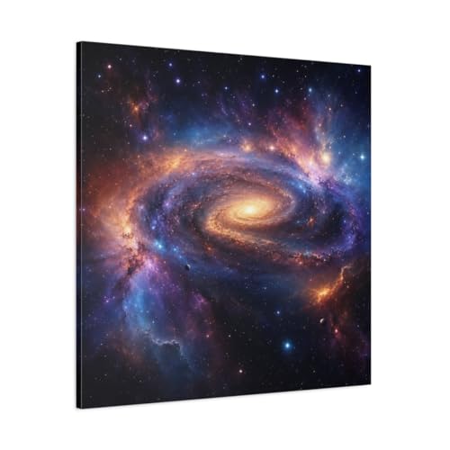 Tableau galaxie science-fiction impression canvas premium sur châssis 3cm