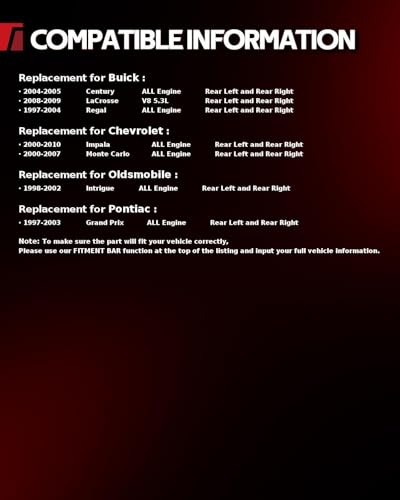 Image of Torchbeam Rear Brake Calipers Set for Chevrolet 2000-2010 Impala, Chevrolet 2000-2007 Monte Carlo, Pontiac 1997-2003 Grand Prix, Rear Left and Rear Right Calipers Replace # 18B4644+18B4645