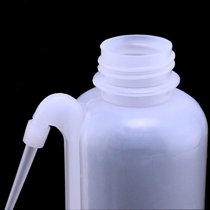 YHNNH Wash Bottle, 500ml Polyethylene, Unbreakable - Screw Cap with Down Spout for Dispensing Liquid Labs， Squeeze Dispensing Bottle