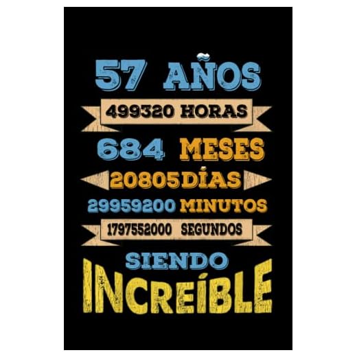 57 AÑOS SIENDO INCREIBLE: REGALO PARA CHICO Y CHICA 57 AÑOS DE CUMPLEAÑOS ORIGINAL Y DIVERTIDO, DIARIO, CUADERNO DE NOTAS, APUNTES, AGENDA O USO ESCOLAR.