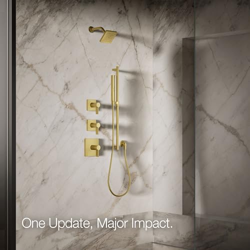 Kohler 24805-2MB Parallel® Single-function showerhead, 2.5 gpm, Vibrant Brushed Moderne Brass by Kohler - Image 7