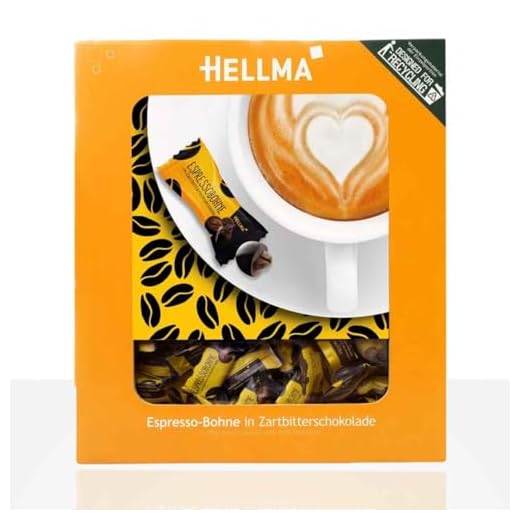 Hellma schokolierte Espressobohnen 380 x 1,1g Zartbitter