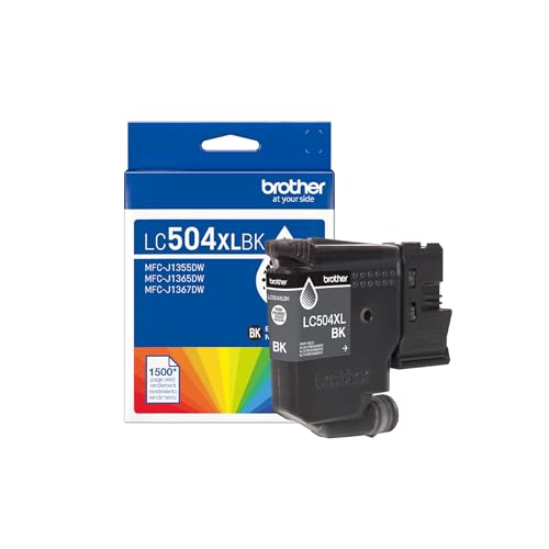 Brother Genuine LC504XLBK High Yield Black Ink Cartridge (for use with...