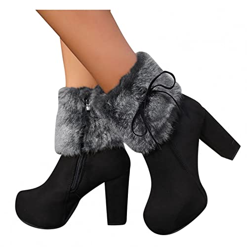 Stivali Donna Moda Piattaforma Impermeabile Testa