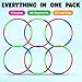 6 Pack: Toy Hoop Bundle Pack - Snap Together Detachable Adjustable Weight Size Plastic Hoops - Kids Hoola Rings for Sports, Exercise, Playing, 32-Inch