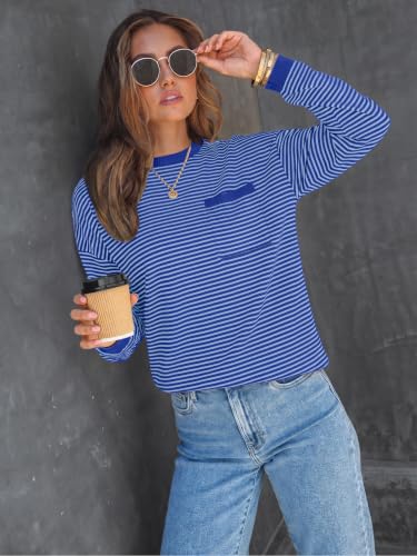 Image of LILLUSORY Womens Striped Lightweight Sweaters 2026 Fall Fashion Outfits