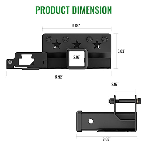 Rbhauto 2 Inch Rear Trailer Hitch Receiver Kit For Ford Bronco 2021 2022 2023,Towing Trailer Hitch Receiver Class 3 Rear Bumper Tow Hitch Receiver With Cover Kit #TOP5